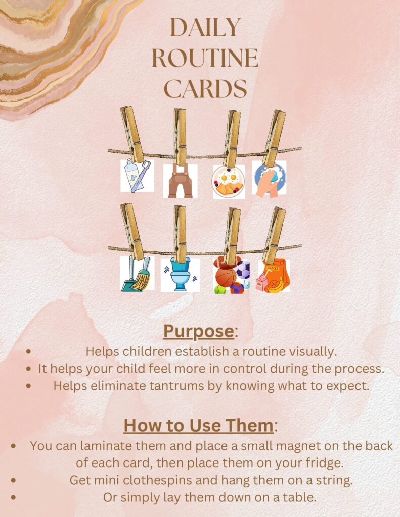 Helping Your Child Navigate Through Daily Tasks Using Routine Cards